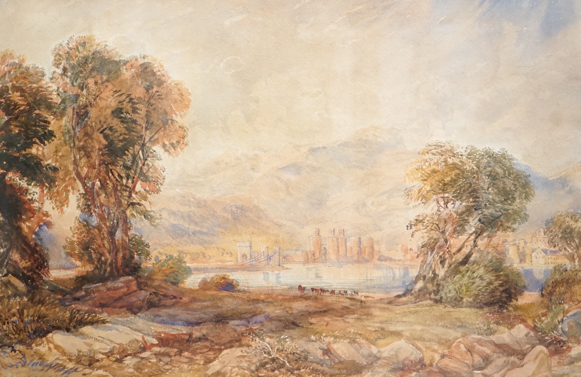 David Cox (1809-1885), watercolour, 'Conway Castle', Gallery label verso, 35 x 52cm